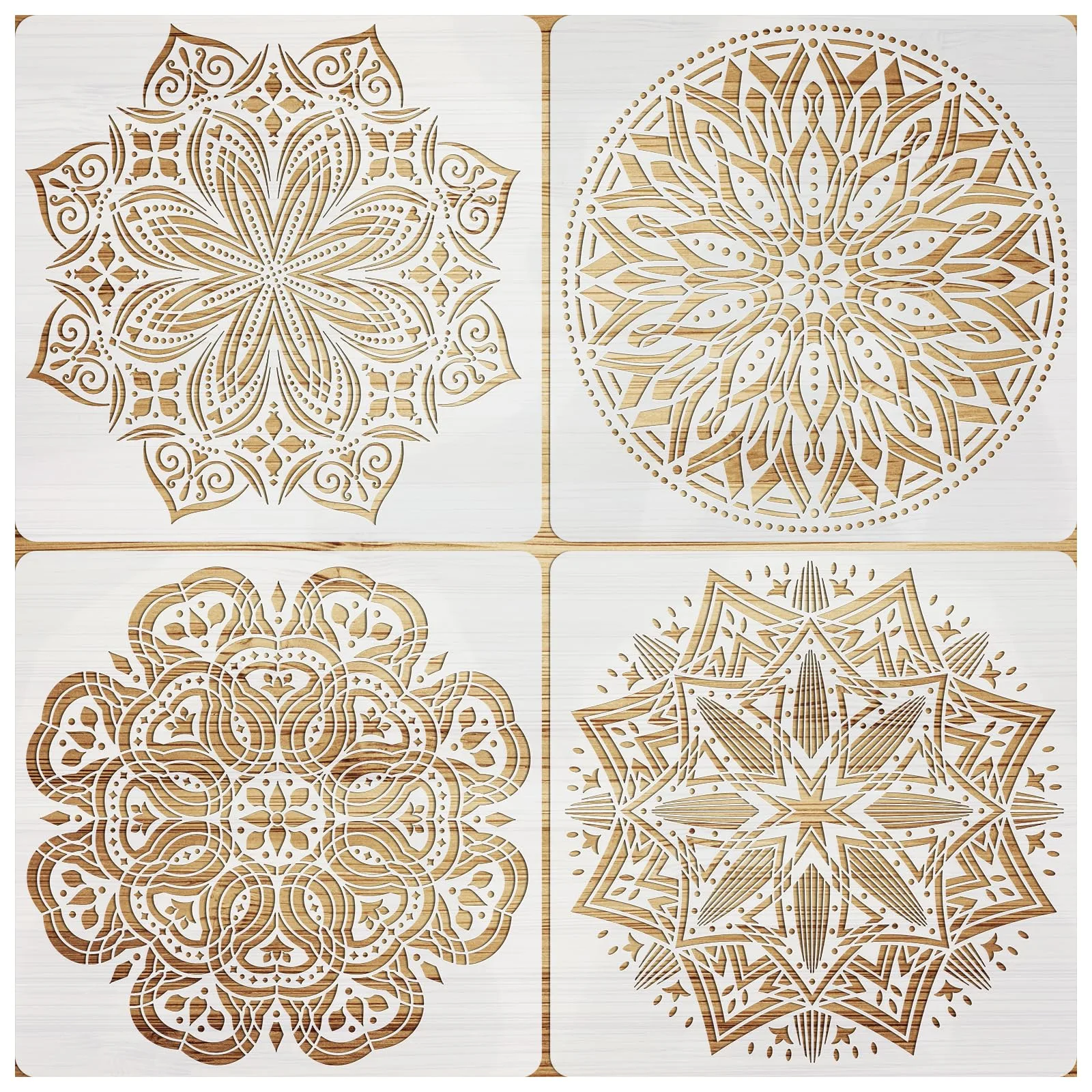 Pochoir Dessin Fleurs de Mandala