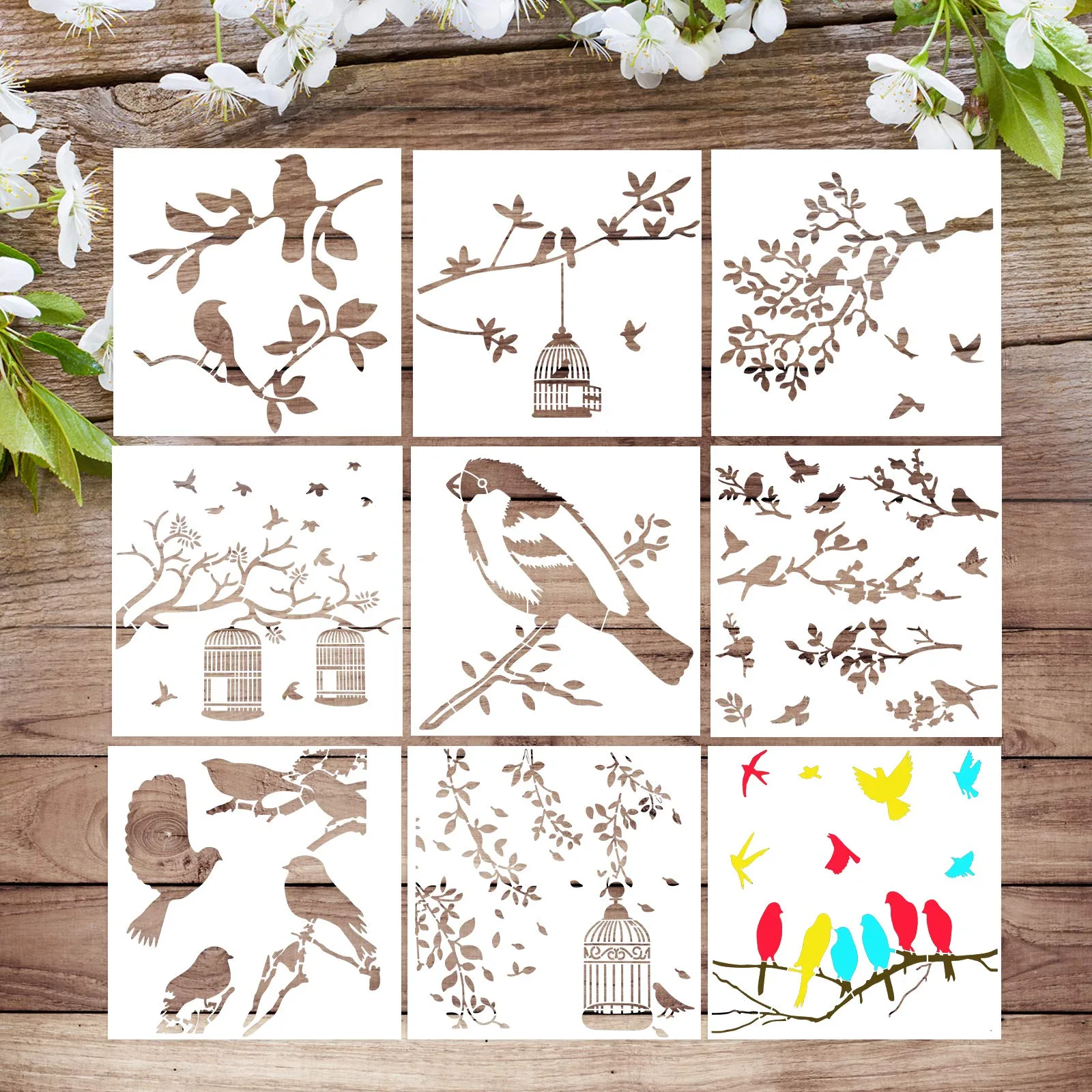 Pochoir Dessin Peinture Oiseau