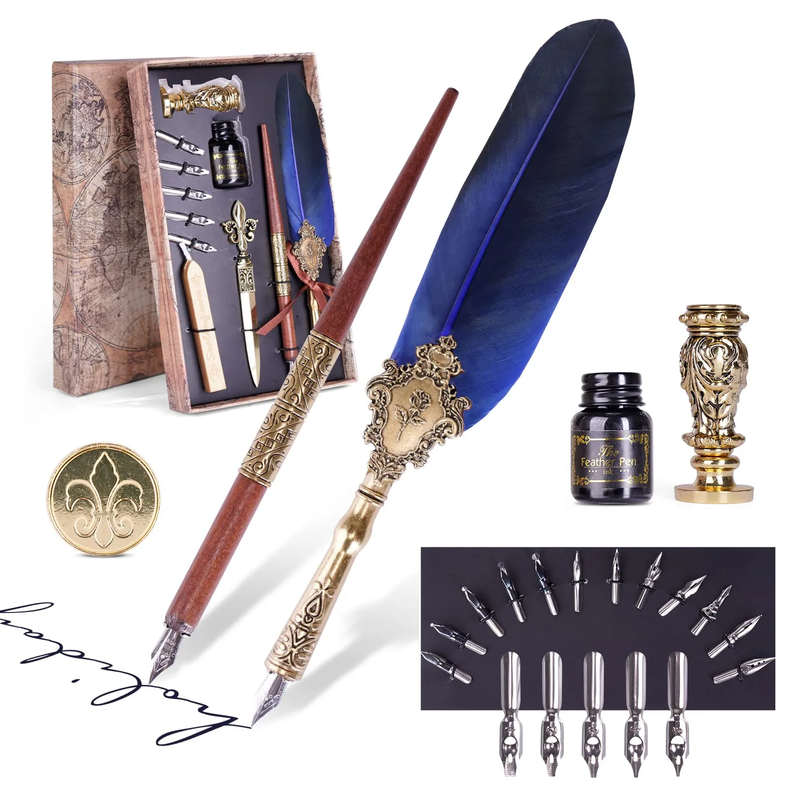 Ensemble stylo plume et encre