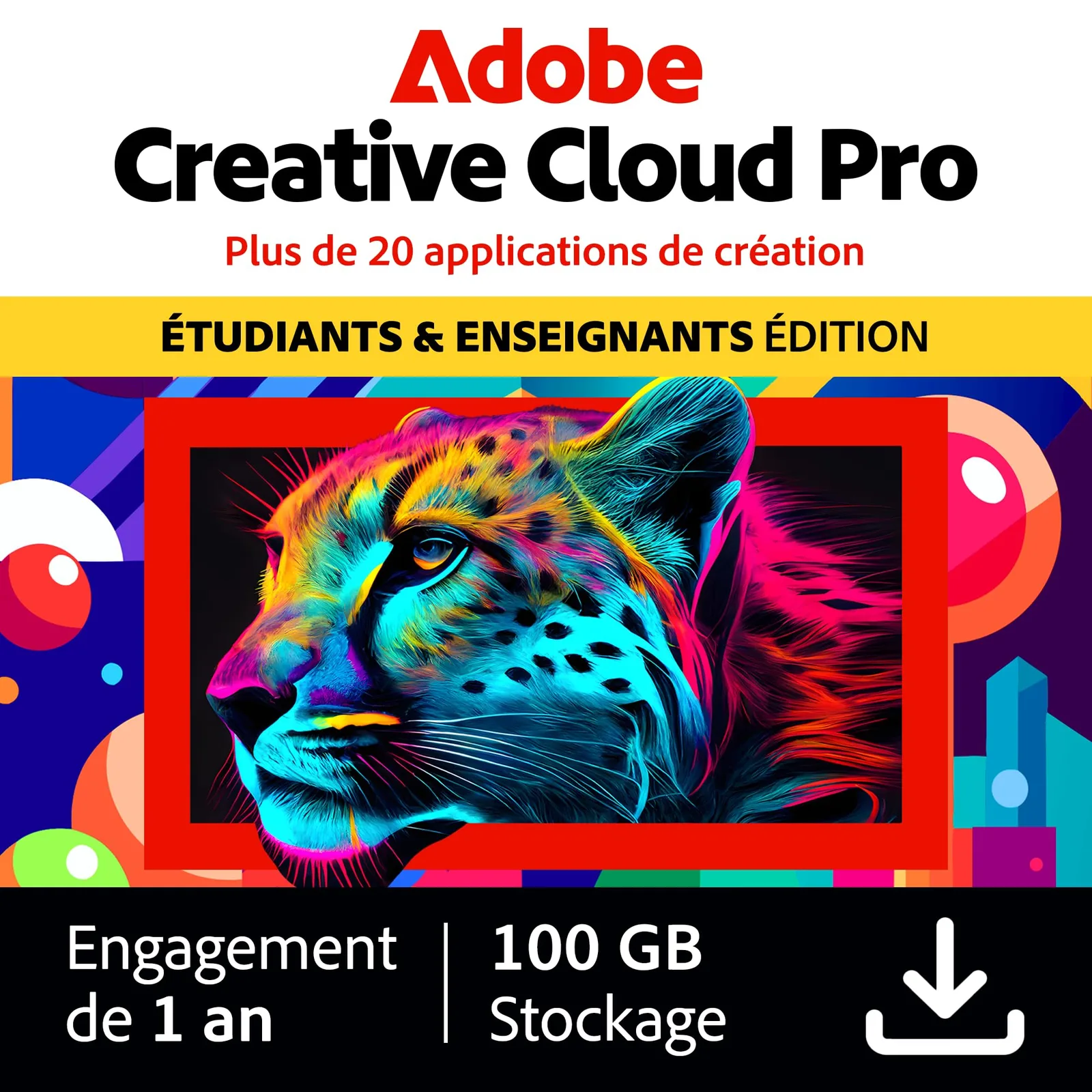 Adobe Creative Cloud Pro | Étudiants/Enseignants | Logiciel Créatif avec IA | 1 an | PC/Mac | Téléchargement Creative Cloud Pro Creative Cloud Pro Étudiants Standalone